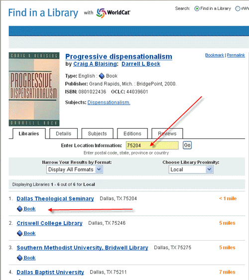Dallas Library Results